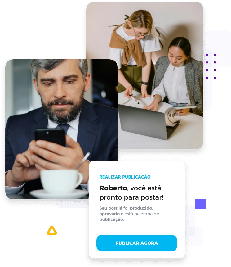 Executives building trust through content