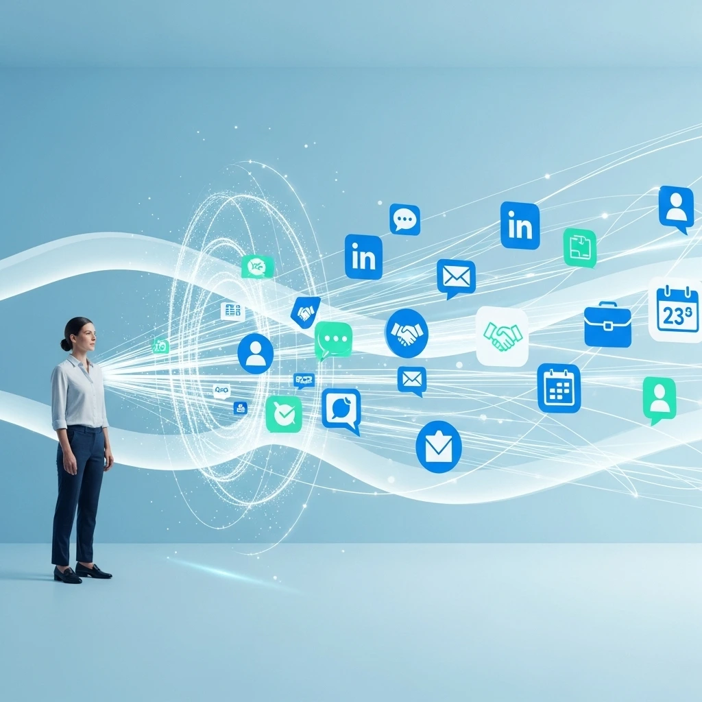 Lead generation illustration on LinkedIn