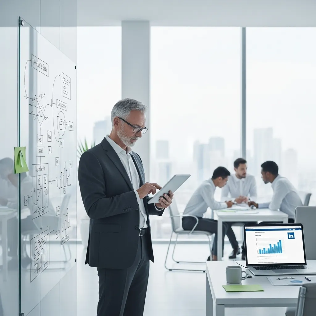 Executive Analyzing Data